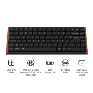 Coleção de teclados mecânicos sem fios personalizados Keychron K3 Ultra 8K com disposição ISO