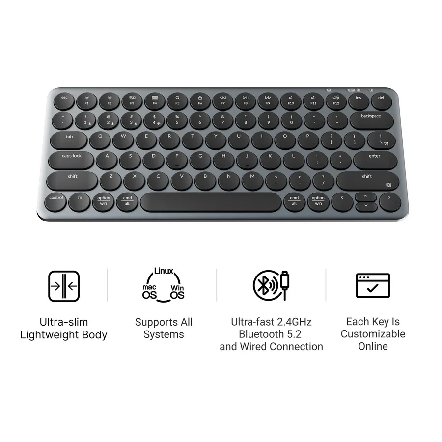 Teclado sem fio ultrafino Keychron B1 Pro