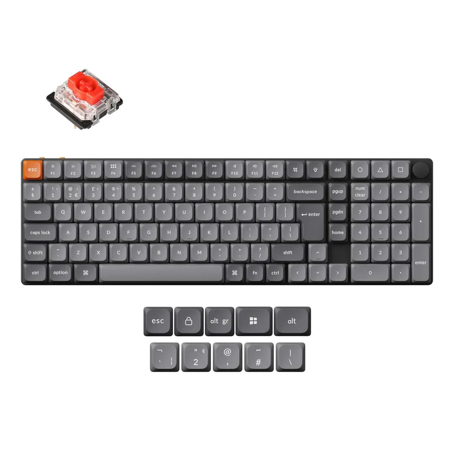 Keychron K17 Max QMK Teclado Mecânico Personalizado Sem Fios Coleção Layout ISO