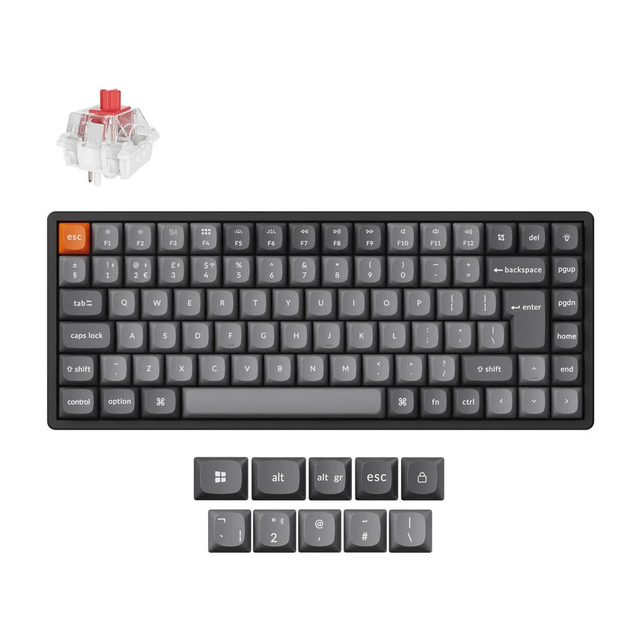 Keychron K2 Max QMK Teclado Mecânico Sem Fios Coleção Layout ISO