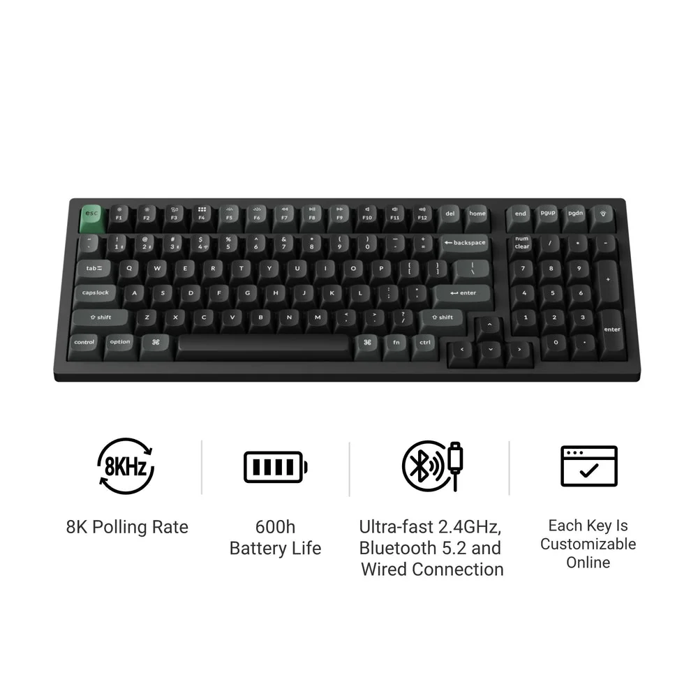 Teclado mecânico sem fios personalizável Keychron K4 Ultra 8K (disposição ANSI dos EUA)