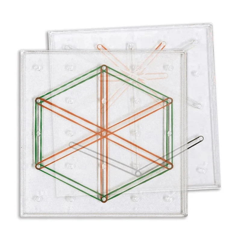Geoplano Transparente Quadrado 15×15 cm – Miniland