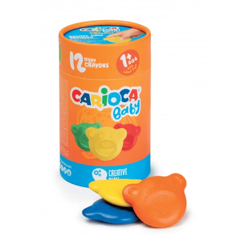 Lápis de Cera Teddy 12 Cores – Carioca