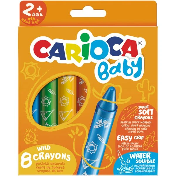 Lápis de Cera Wild 8 Cores – Carioca Baby